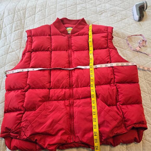 Cabela's Premier Northern Goose Down Vest Men's XLT Red Puffer Zip Up Outdoors - Picture 10 of 12